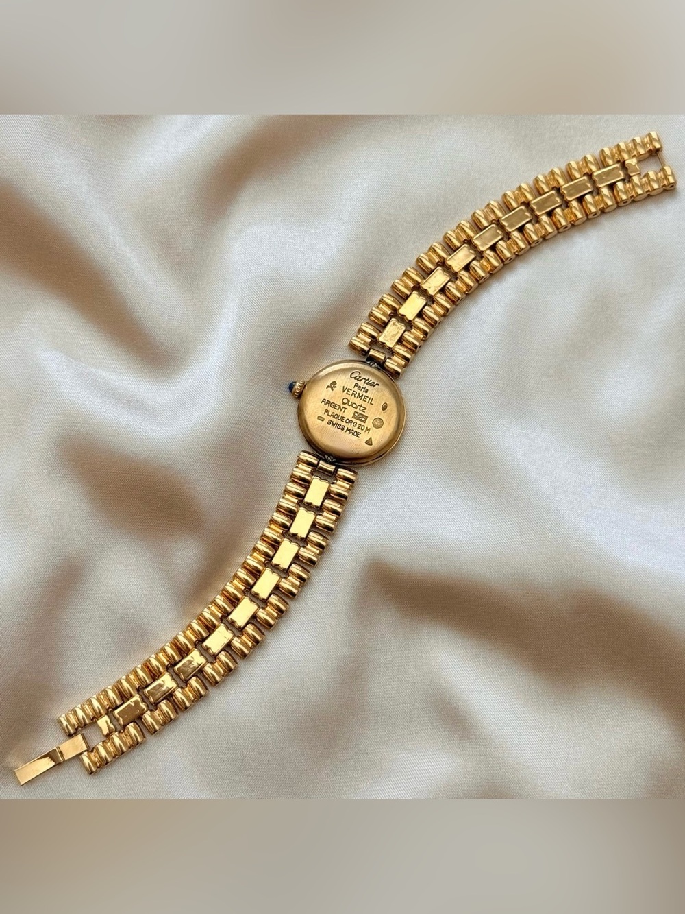 AUTHENTIC VINTAGE CARTIER GOLD WATCH - WITH BOX - Picture 7 of 8